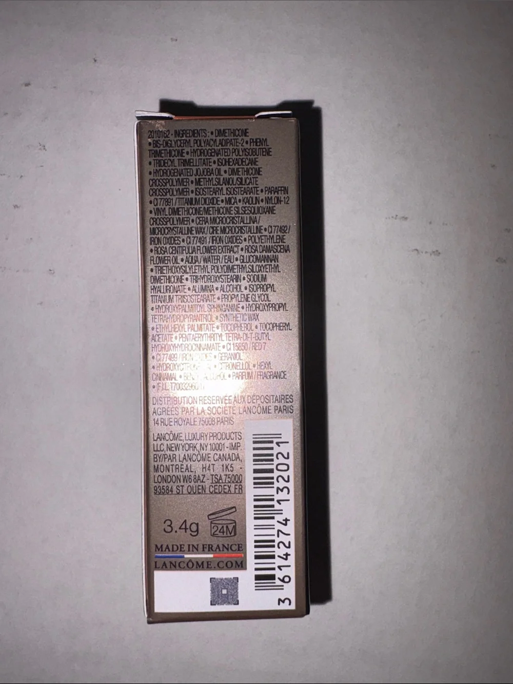 LANCÔME L'ABSOLU ROUGE INTIMATTE SOFT MATTE LIPSTICK 340-Lovers Whispers NIB